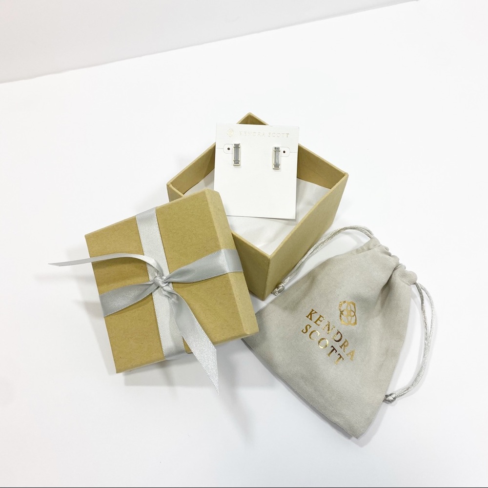 Kendra Scott Stan Rhodium Slate earrings - Picture 8 of 9